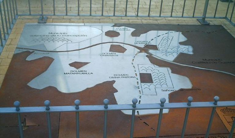 Localización de los Dólmenes de Valencina y Castilleja